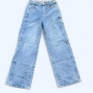 C+D+M blue denim jeans distressed